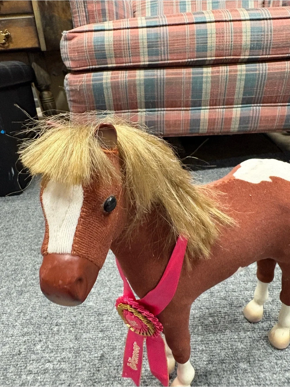 American Girl Pinto Paint Pony with Pink Ribbon 2004
